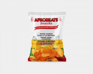 Afrobeats Snacks Sour Cream & Onion Kettle Chips 130G